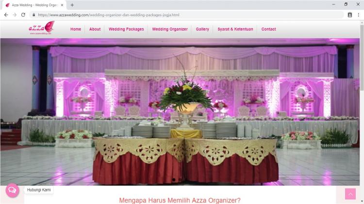 Azza Wedding, Jasa Pembuatan Website Jogja, Jasa Buat Website Jogja