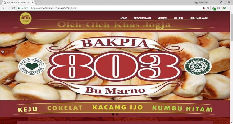 Bakpia 803 Bu Marno, Jasa Pembuatan Website Jogja, Jasa Buat Website Jogja
