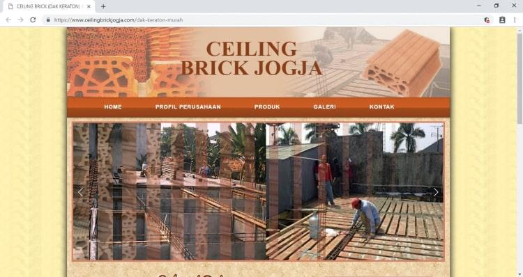 Dak Keraton Jogja Ceiling Brick, Jasa Pembuatan Website Jogja, Jasa Buat Website Jogja