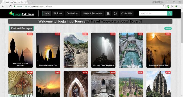 Jogja Indo Tours, Jasa Pembuatan Website Jogja, Jasa Buat Website Jogja