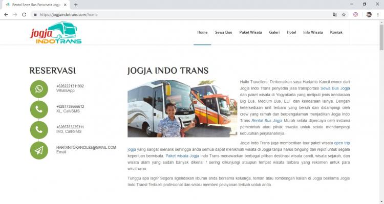 Jogja Indo Trans, Jasa Pembuatan Website Jogja, Jasa Buat Website Jogja